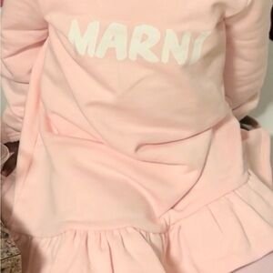 Marni Light Pink Ruffled Dress